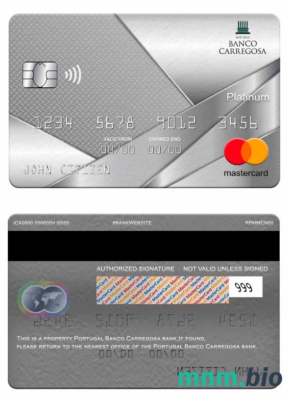 Portugal Banco Carregosa bank mastercard platyna